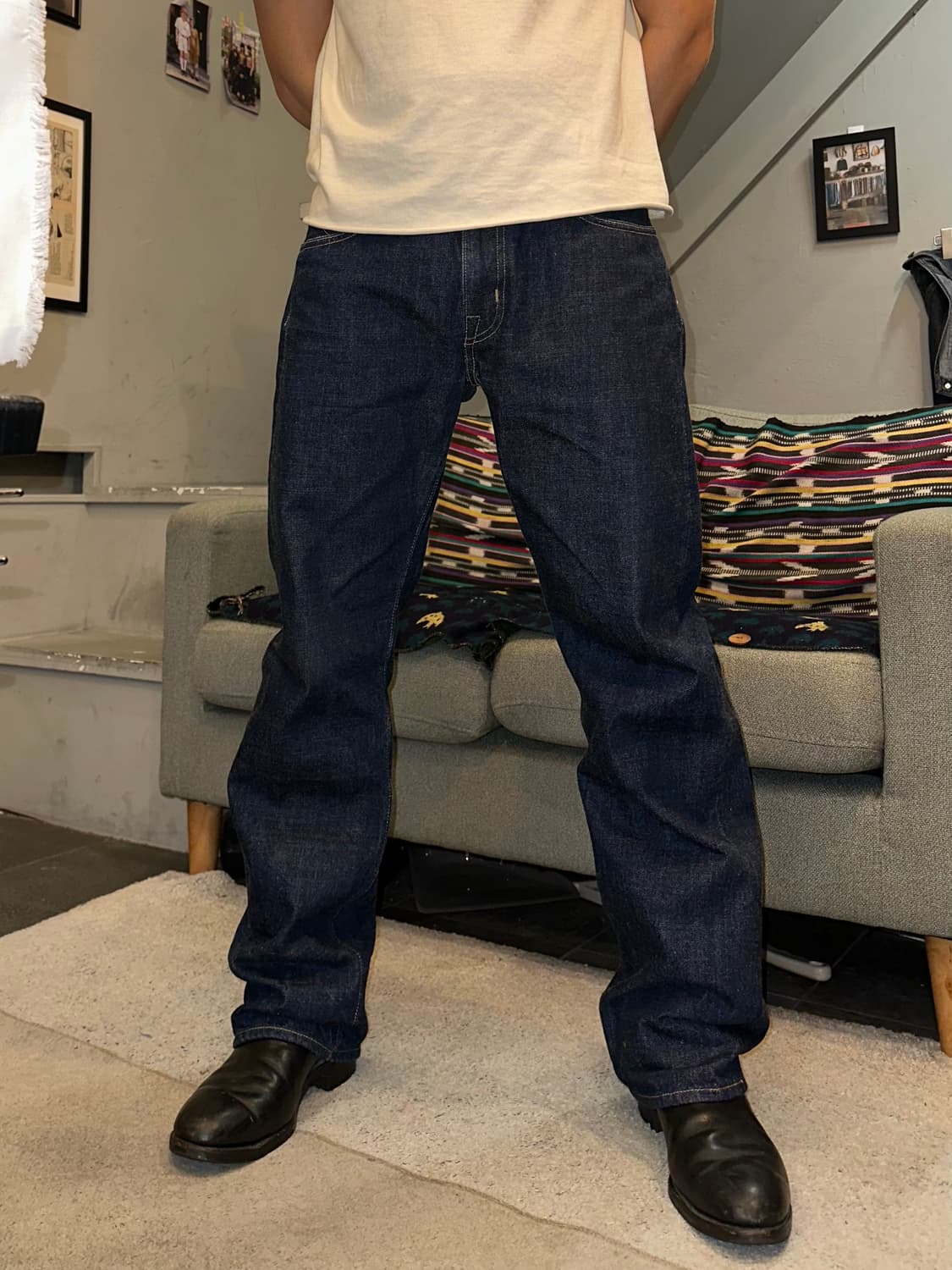 Old Beams Selvedge stitch denim pants 상품이미지2