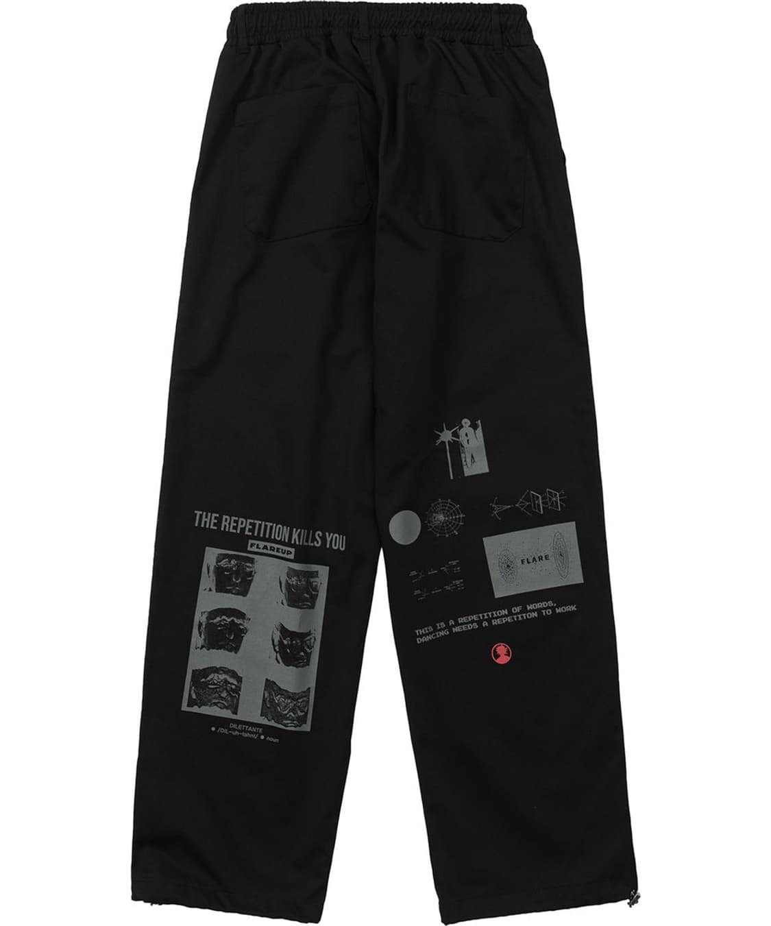 플레어업 아트 워커 팬츠 바지 블랙 2 상품이미지2