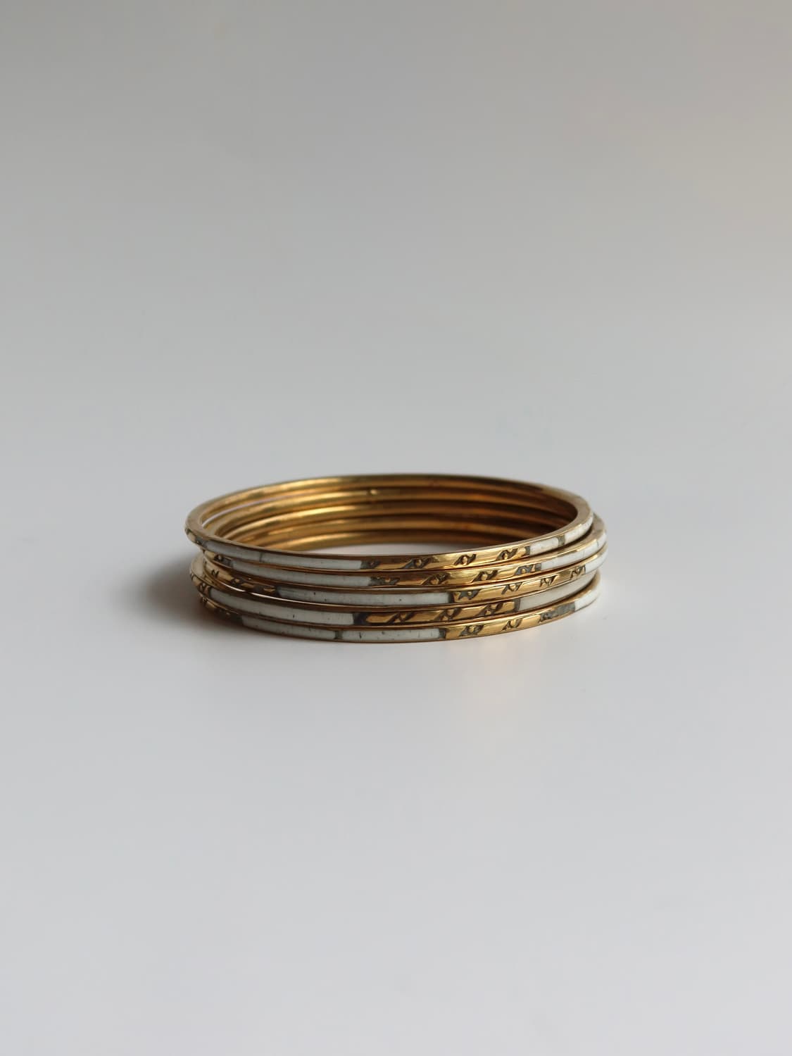 ivory wide stripe bangle set 상품이미지1