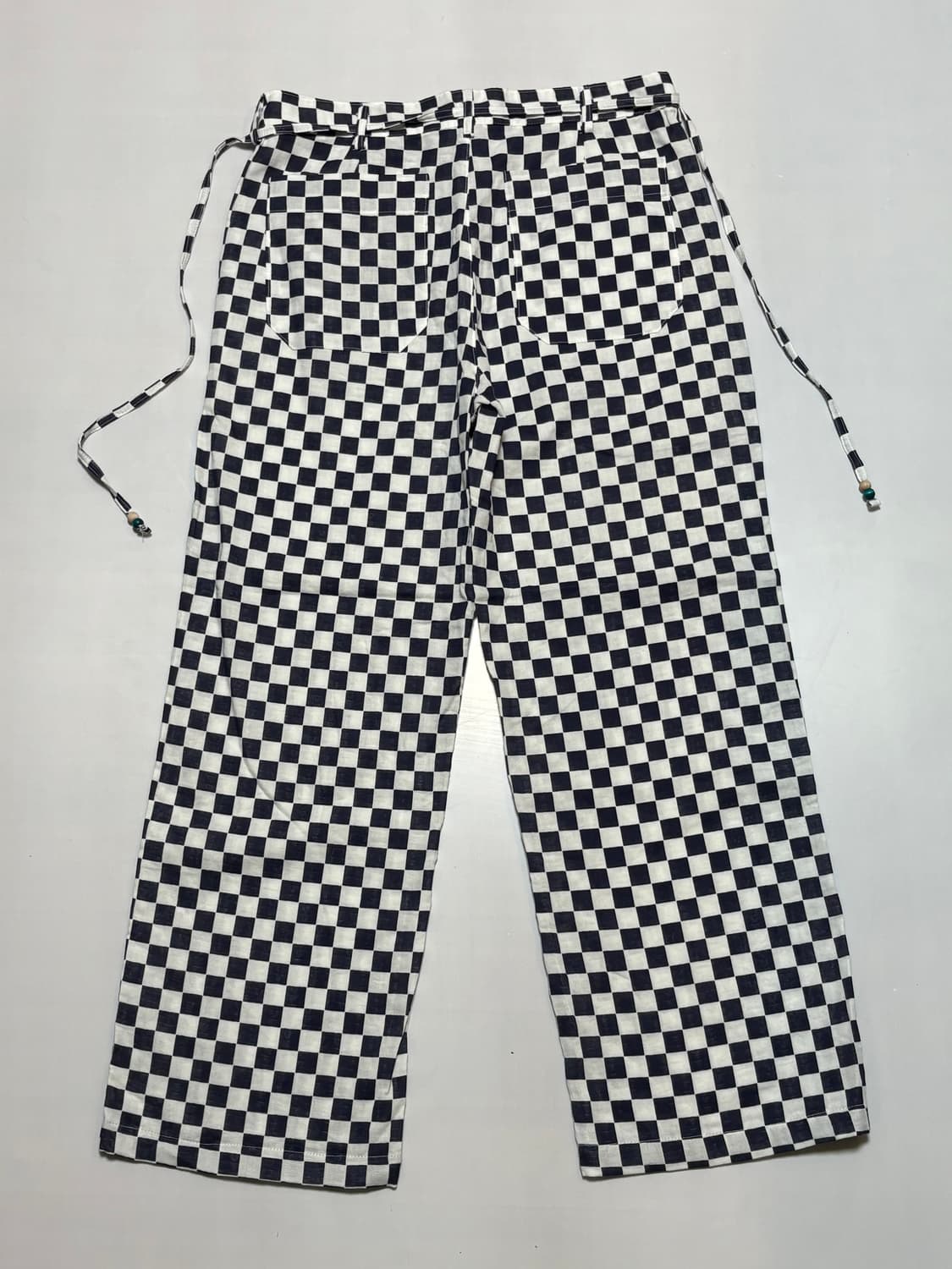 와이낫어스 체크보드 트루저 네이비 상품이미지2