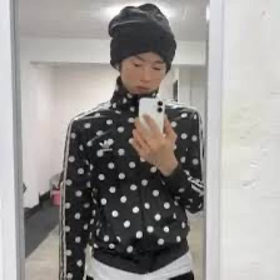 나우아임영 도트 땡땡이 집업 95 손민수 상품이미지1