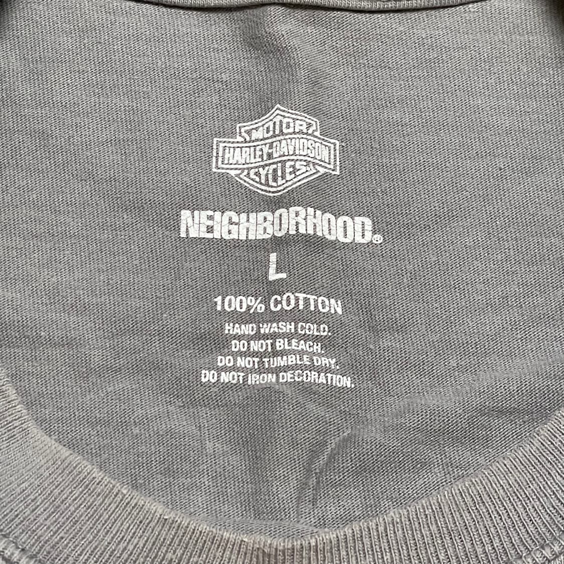 [L] 할리데이비슨 x 네이버후드 스켈레톤 롱슬리브 그레이 상품이미지3