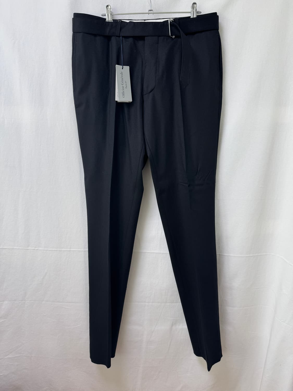 Officine Generale 오피신 제네랄 블랙 벨트 슬랙스 50 상품이미지1