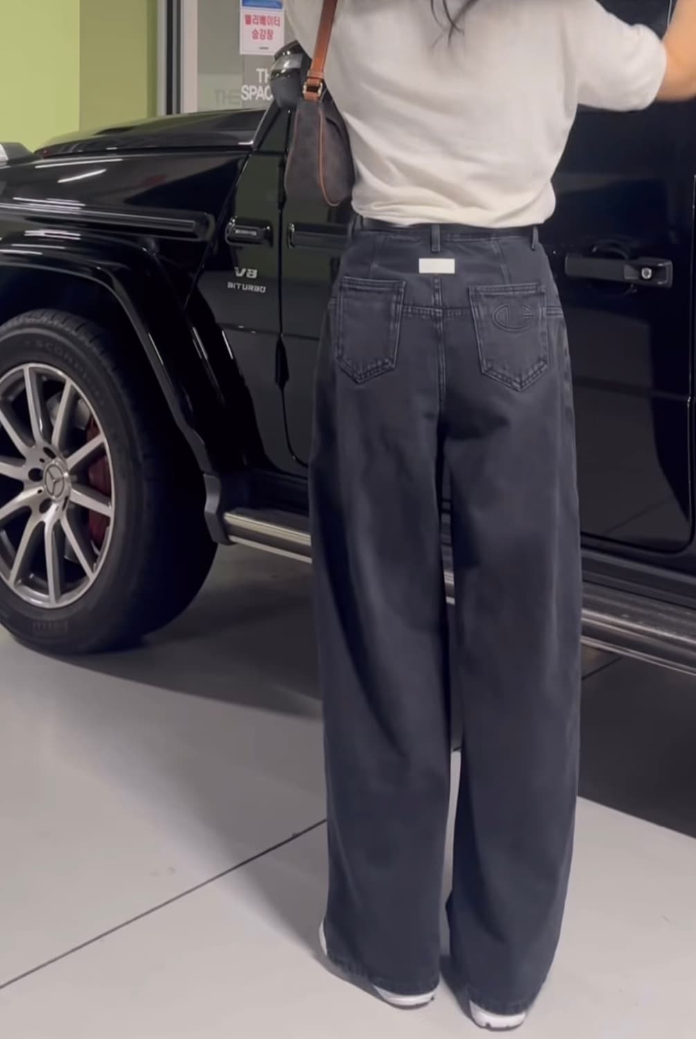 돈비레잇 투턱 와이드데님 흑청 xs 상품이미지1