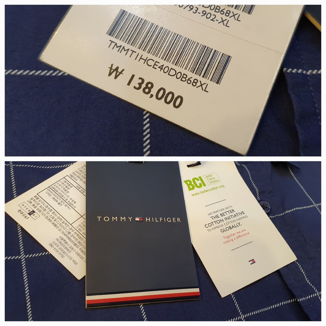 (새상품)105.타미 체크 셔츠 상품이미지3