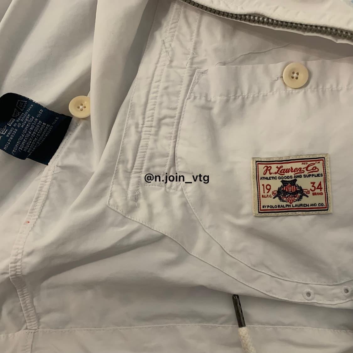 폴로 랄프로렌 빅포니 브리튼 UK 영국 화이트 바람막이 자켓 상품이미지7