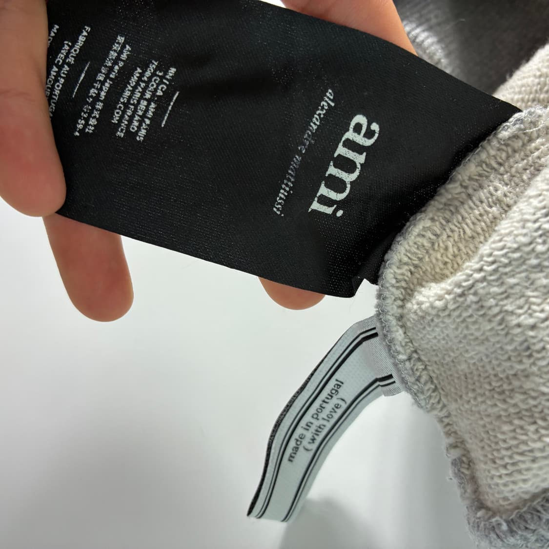 Ami  아미 스몰하트자수 그레이 후드티  상품이미지6