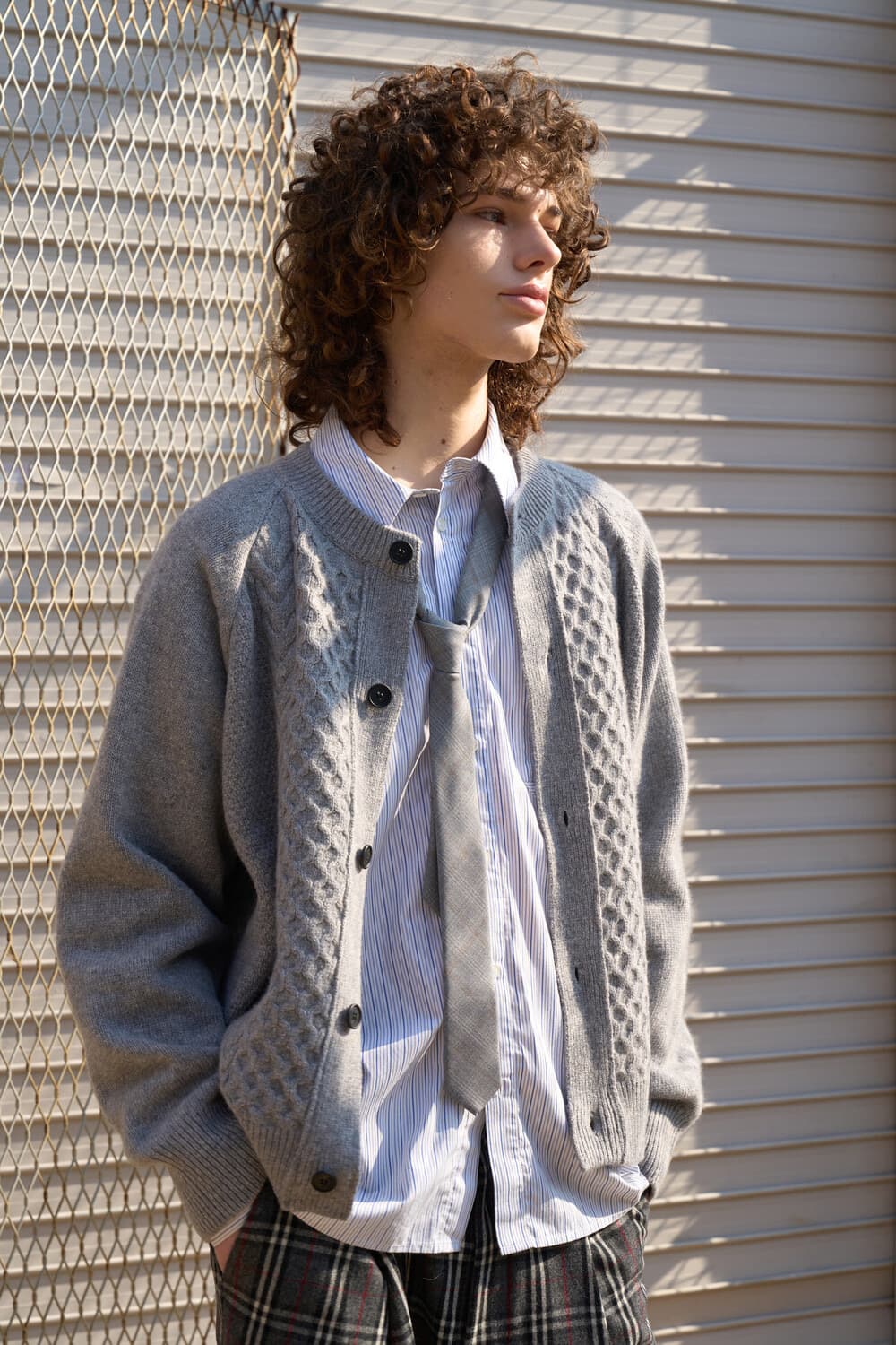 (새상품) 웨이비니스 Double Texture Round-neck Ca 상품이미지2