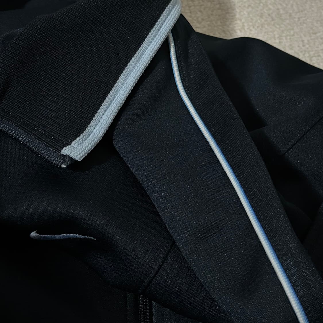 나이키 일본빈티지 네이비 스카이블루 스몰로고 져지 상품이미지6