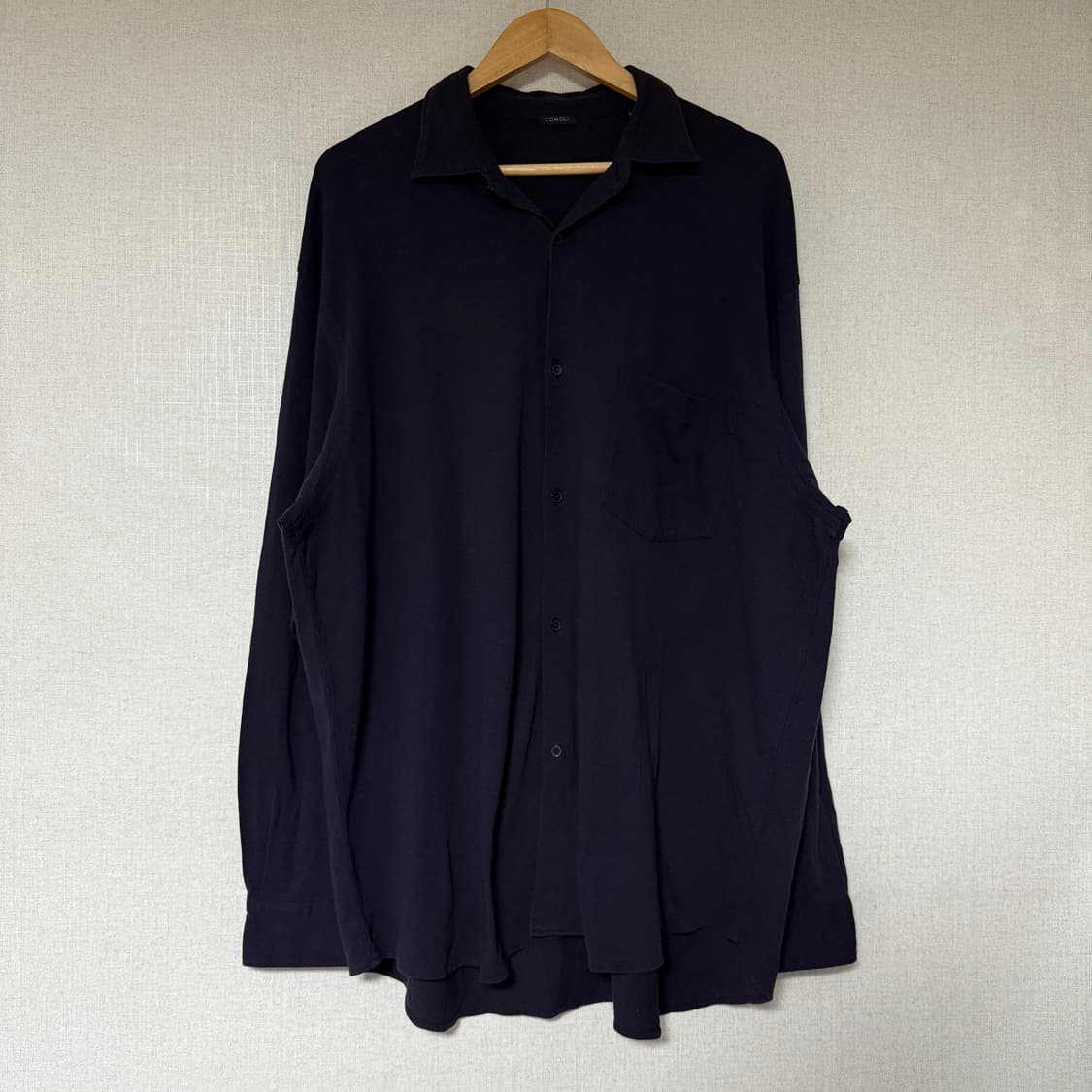 [3]코모리 24SS 네이비 코튼 저지 셔츠 상품이미지7