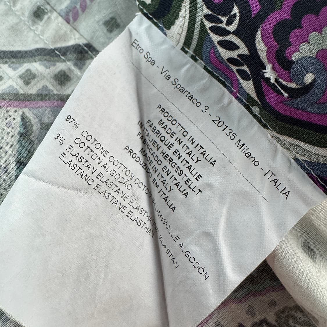 에뜨로 페이즐리 패턴 셔츠 상품이미지3