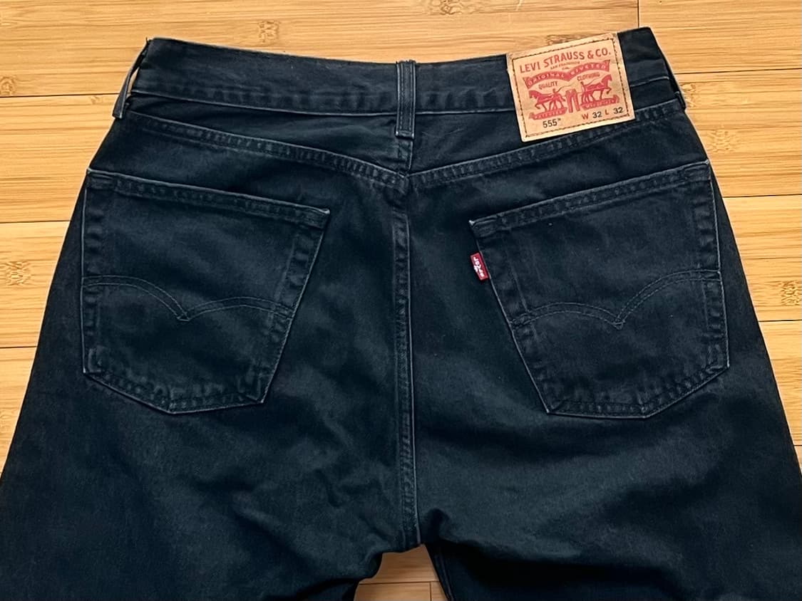 리바이스 555 블랙진 데님팬츠 W32 L32 상품이미지4