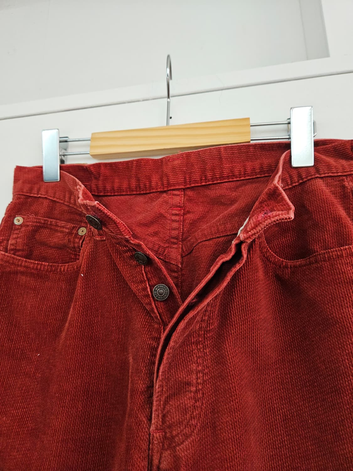 풀카운트 1252 레드 피퀘 바지 32 올드 풀카운트 상품이미지4