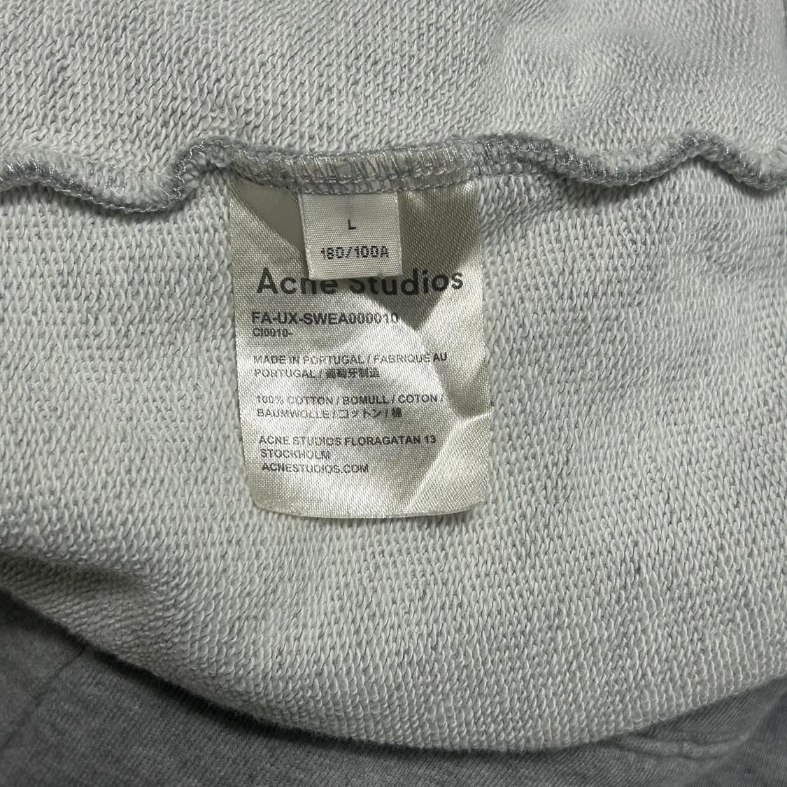 L 아크네 스튜디오 페이스 로고 그레이 맨투맨 상품이미지5