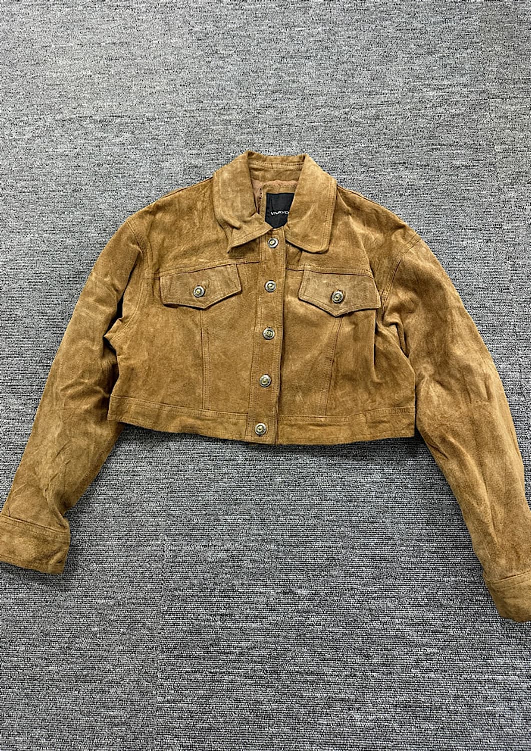 빈티지 크롭 가죽 자켓 M  상품이미지1