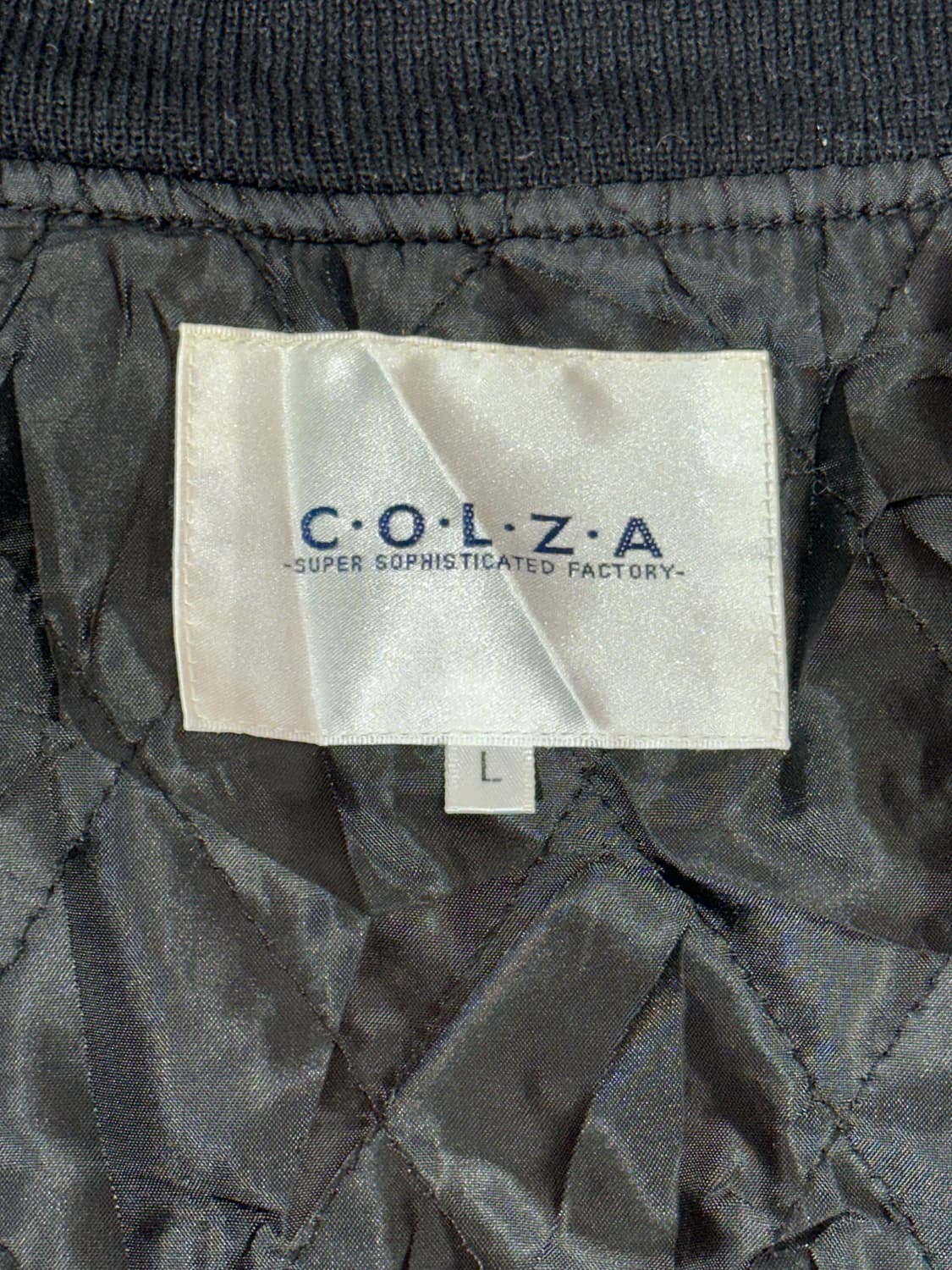 일본 빈티지 COLZA 블랙 자수 스카잔 봄버 항공 잠바 L 상품이미지6