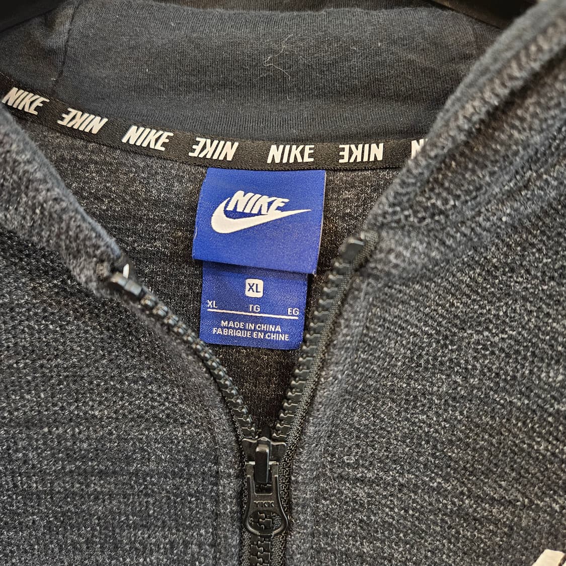 105(XL)/실측100(L) 나이키 후드 집업 다크그레이 상품이미지3