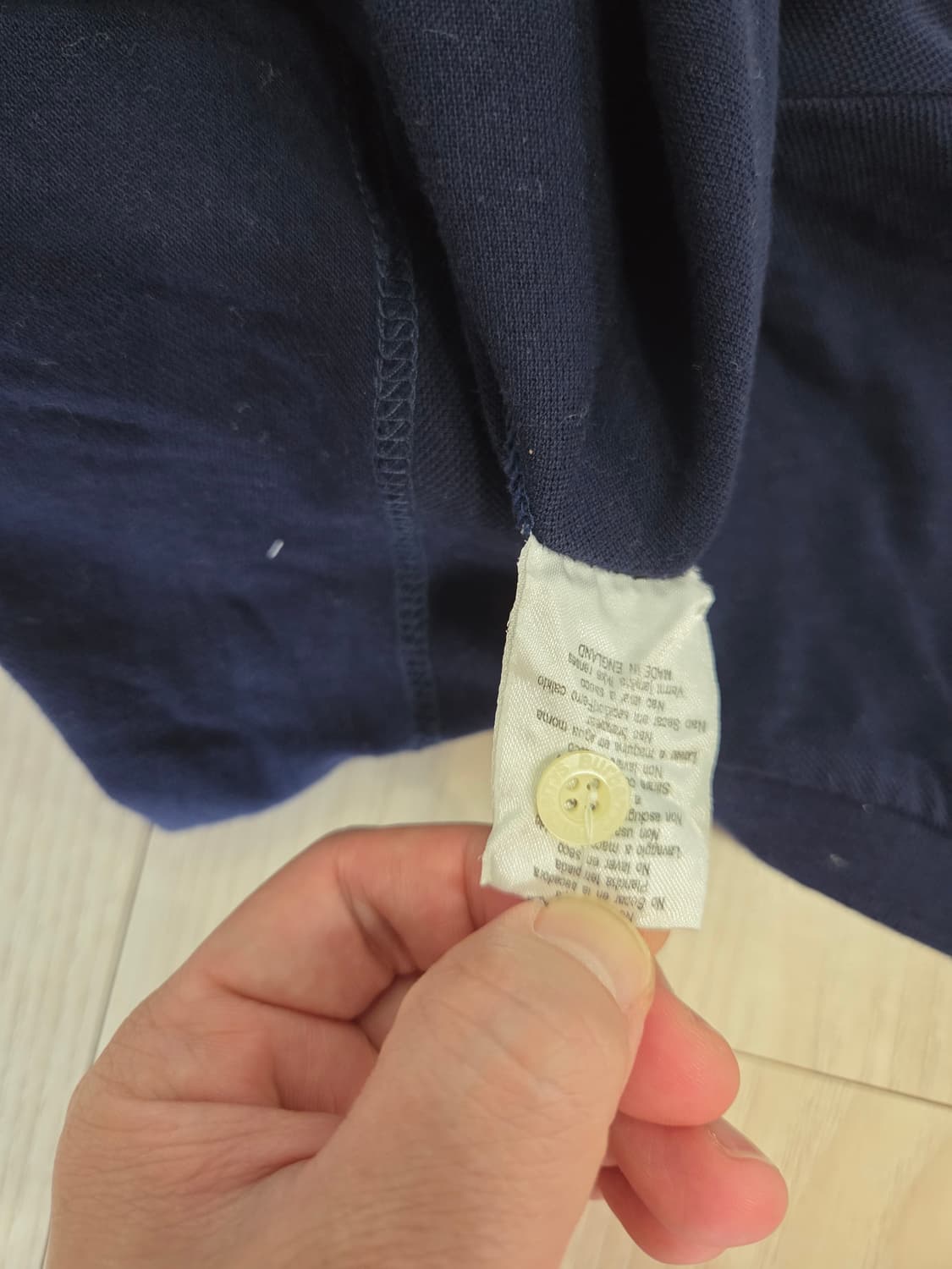 [정품] 빈티지 버버리 금장 자수 노바체크 폴로 티셔츠 (L) 상품이미지7