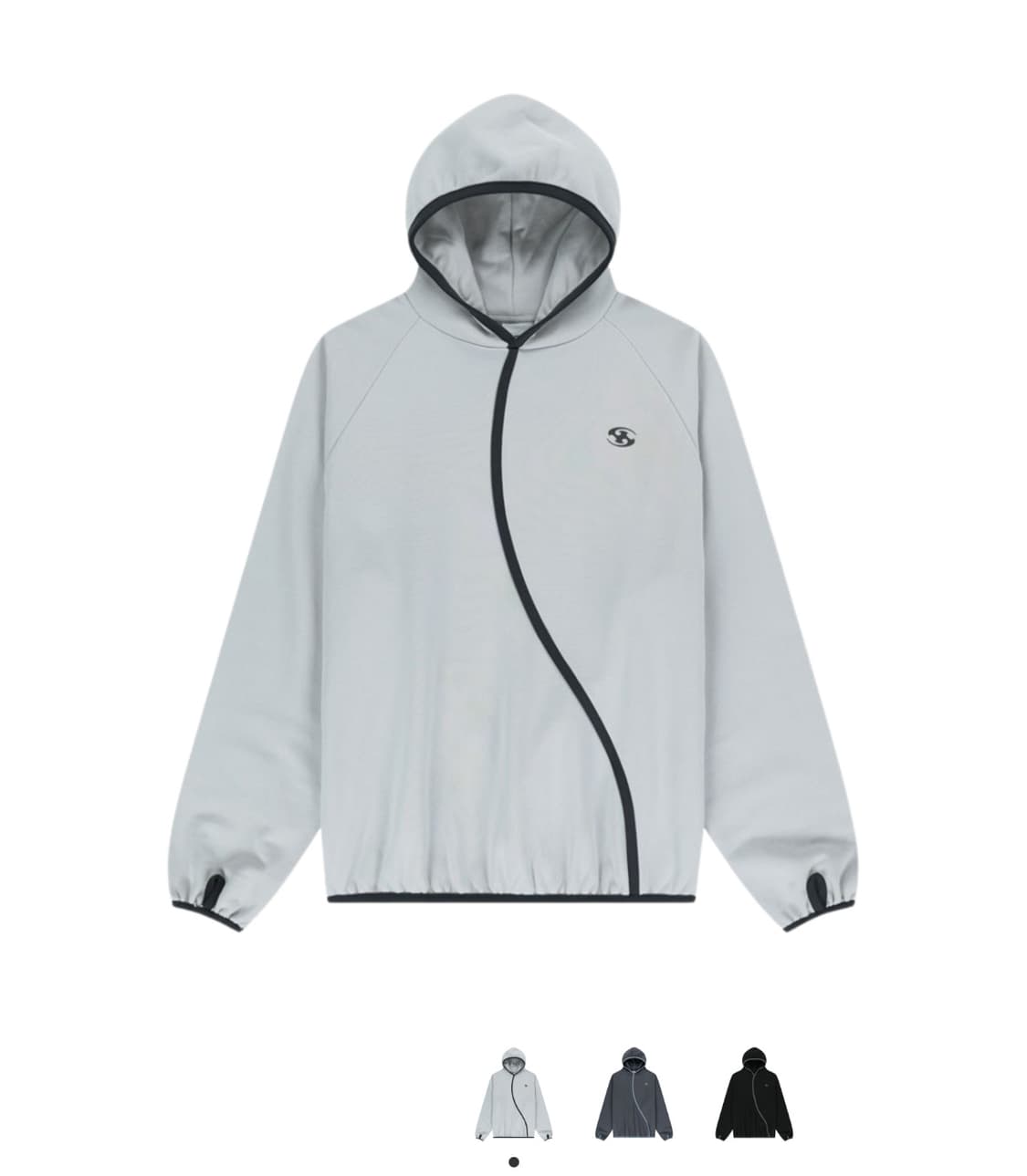 산산기어 테이프드 후디 라이트 그레이 상품이미지1