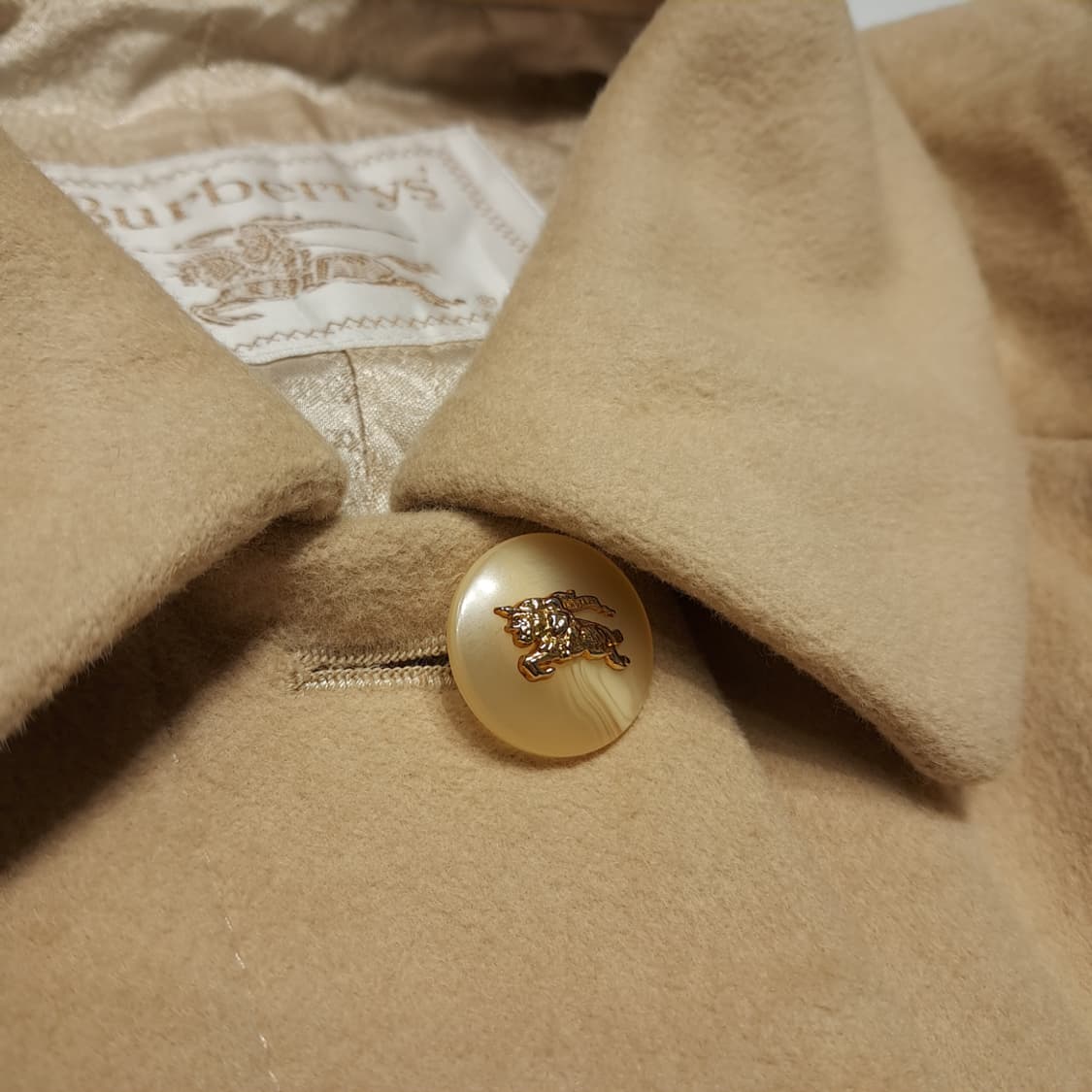 CN984W L 버버리 일본판 베이지 앙고라 블렌드 롱코트 상품이미지3