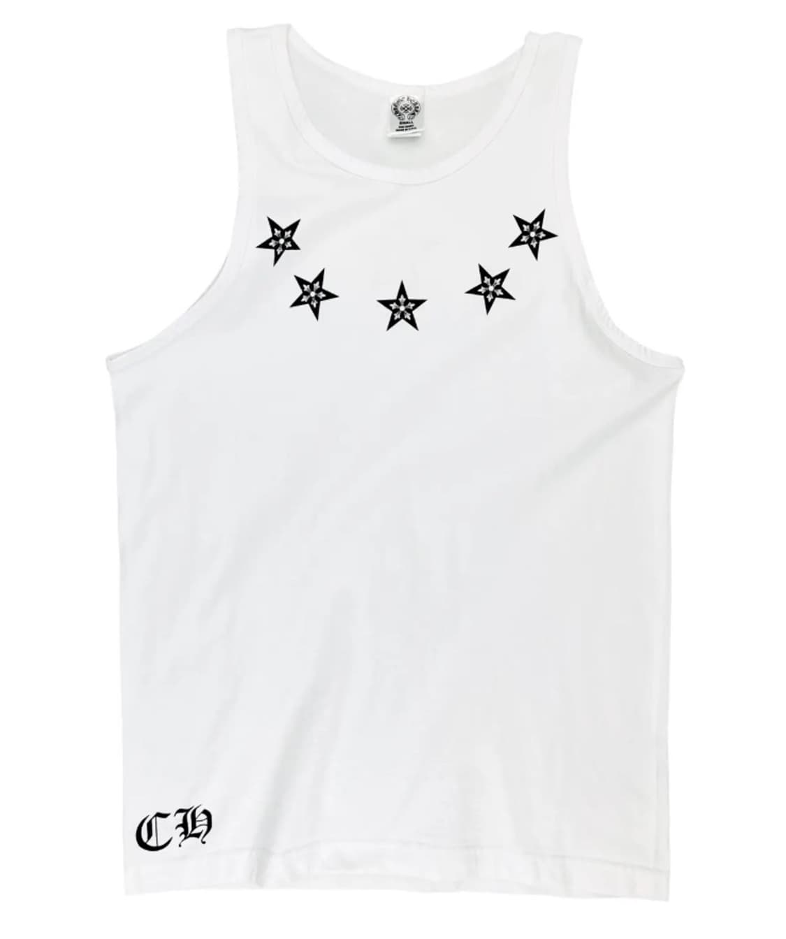 크롬하츠 메이드인 할리우드 스타 탱크 나시 화이트 S 상품이미지1