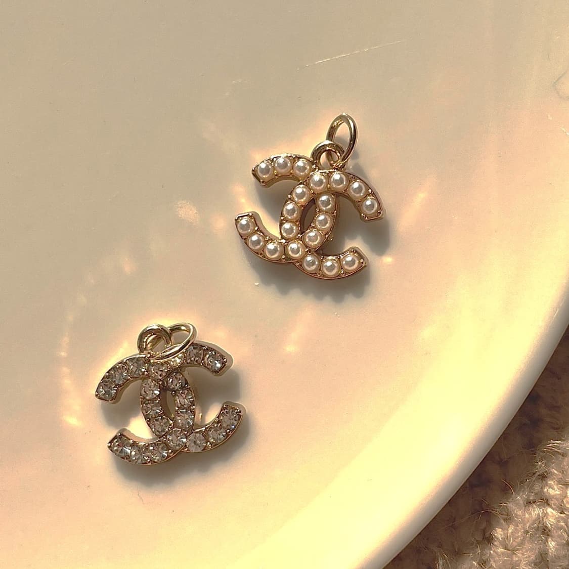 샤넬 로고 큐빅 목걸이 상품이미지5