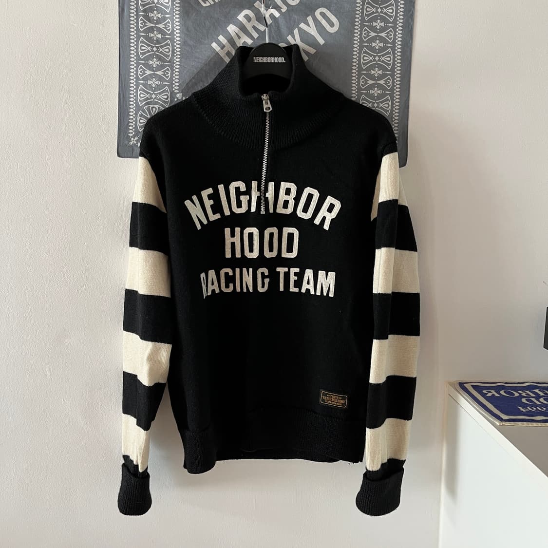 네이버후드 17fw 레이싱 하프집업 니트 상품이미지1