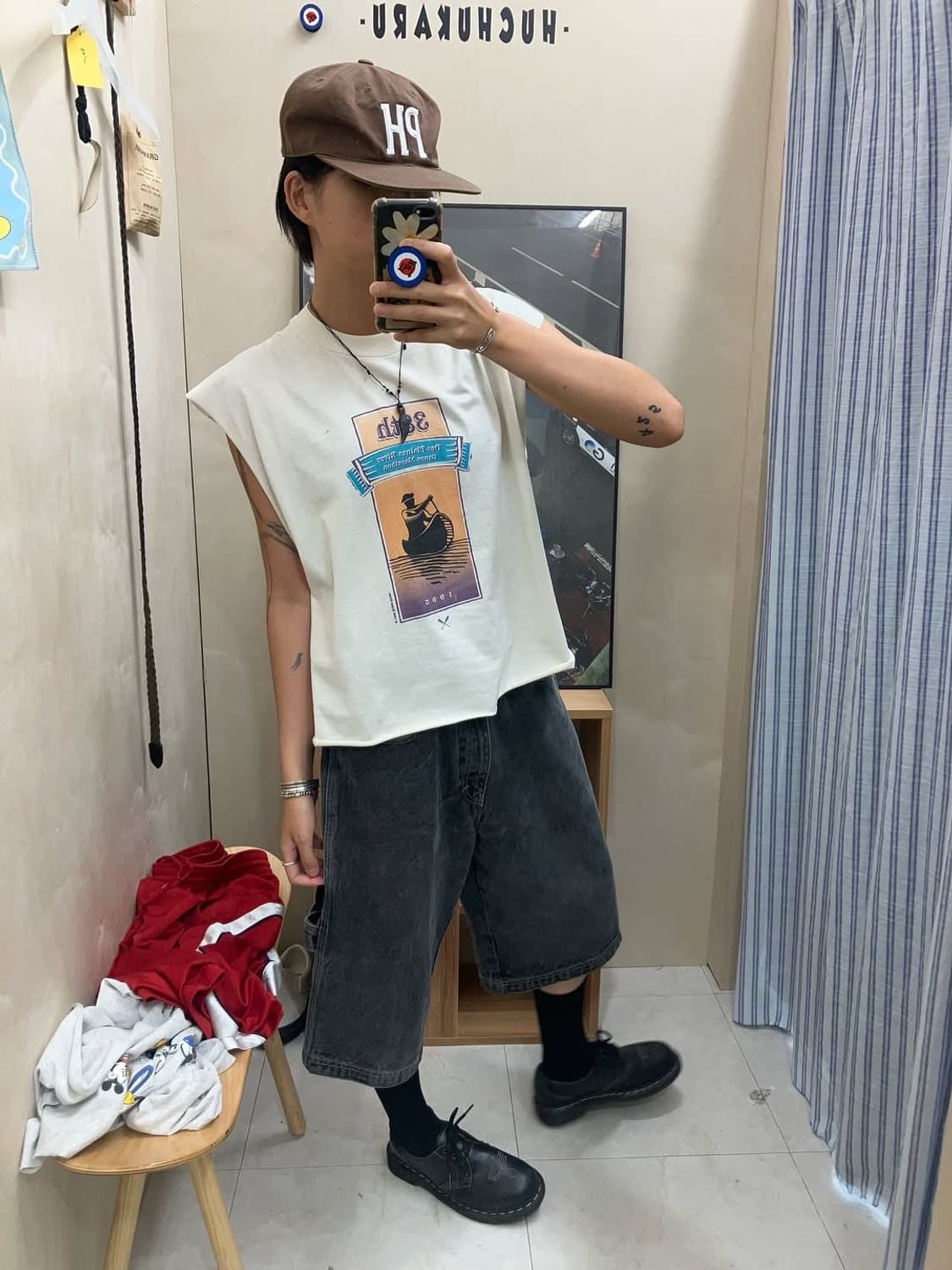Fruit of the room cutting sleeveless  상품이미지10