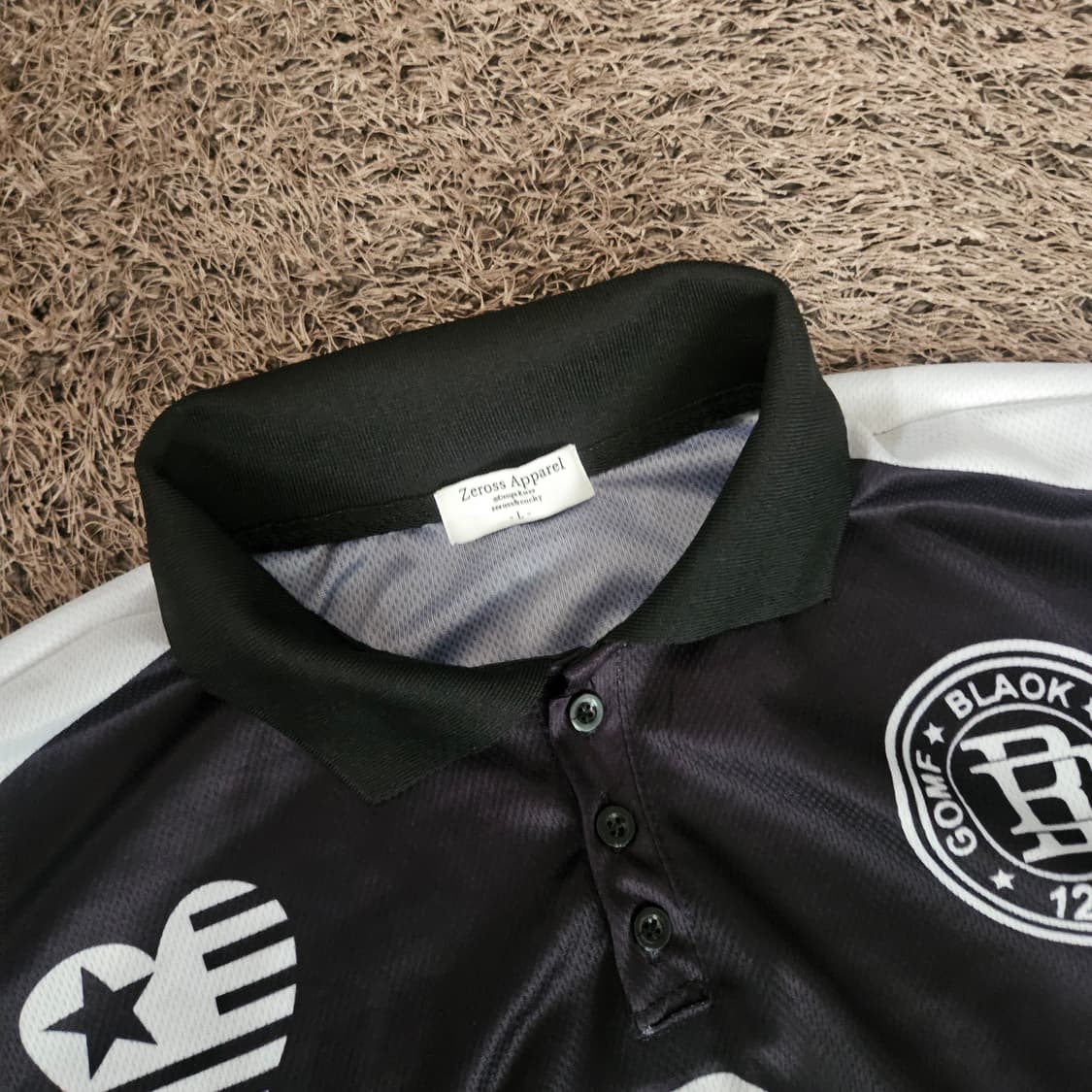 Zeross Apparel 오버핏 카라넥 반팔 저지 L 상품이미지3