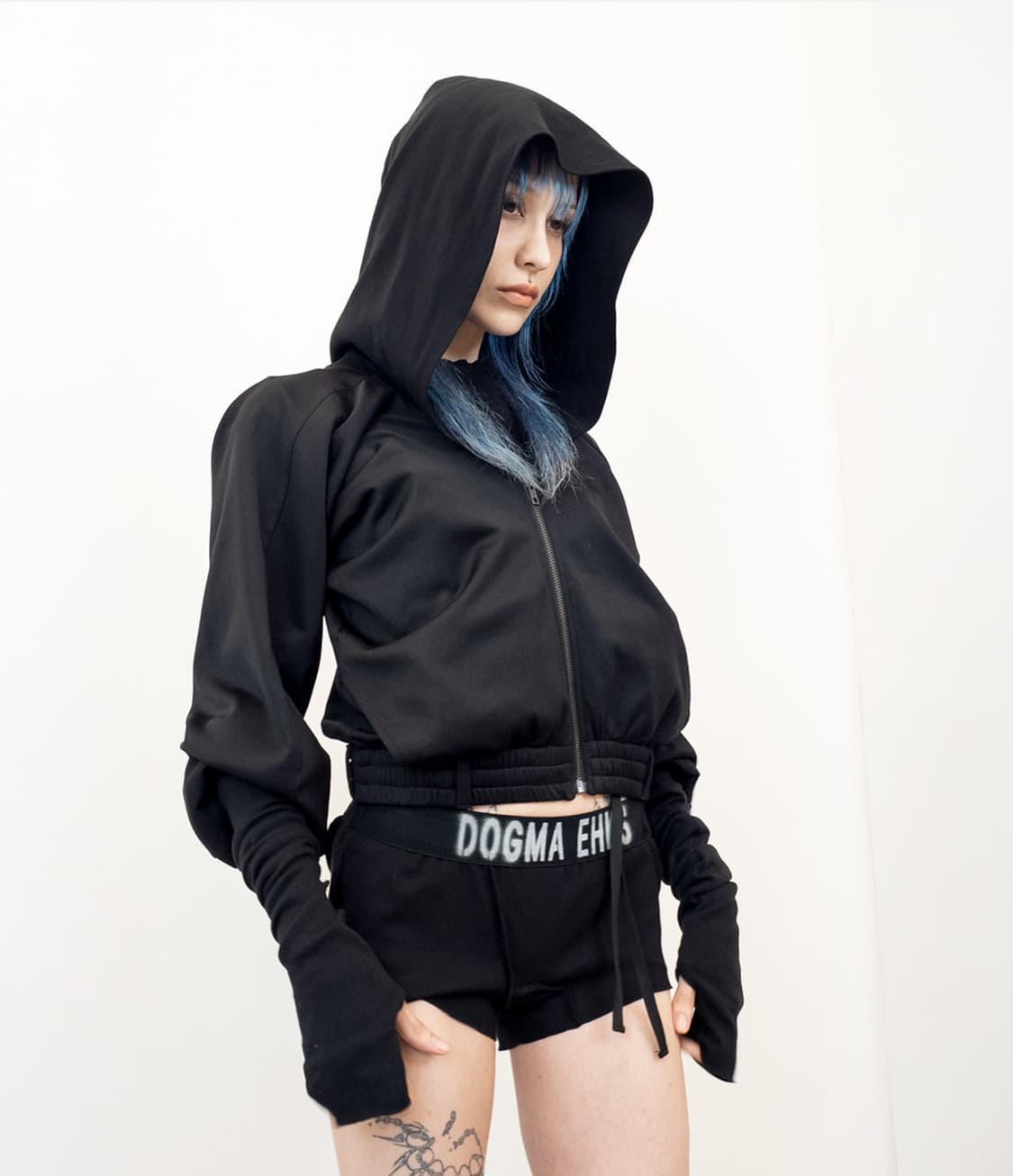 도그마엑스 다운사이드 집업 후디 블랙 상품이미지2