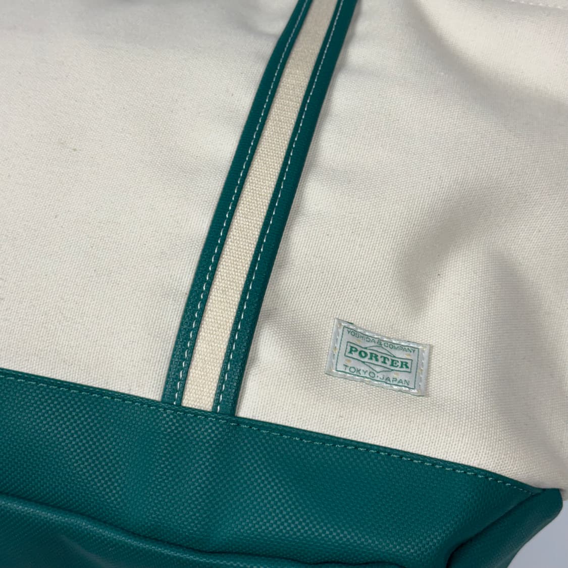 요시다포터 걸 토트백 화이트/그린 L 상품이미지4