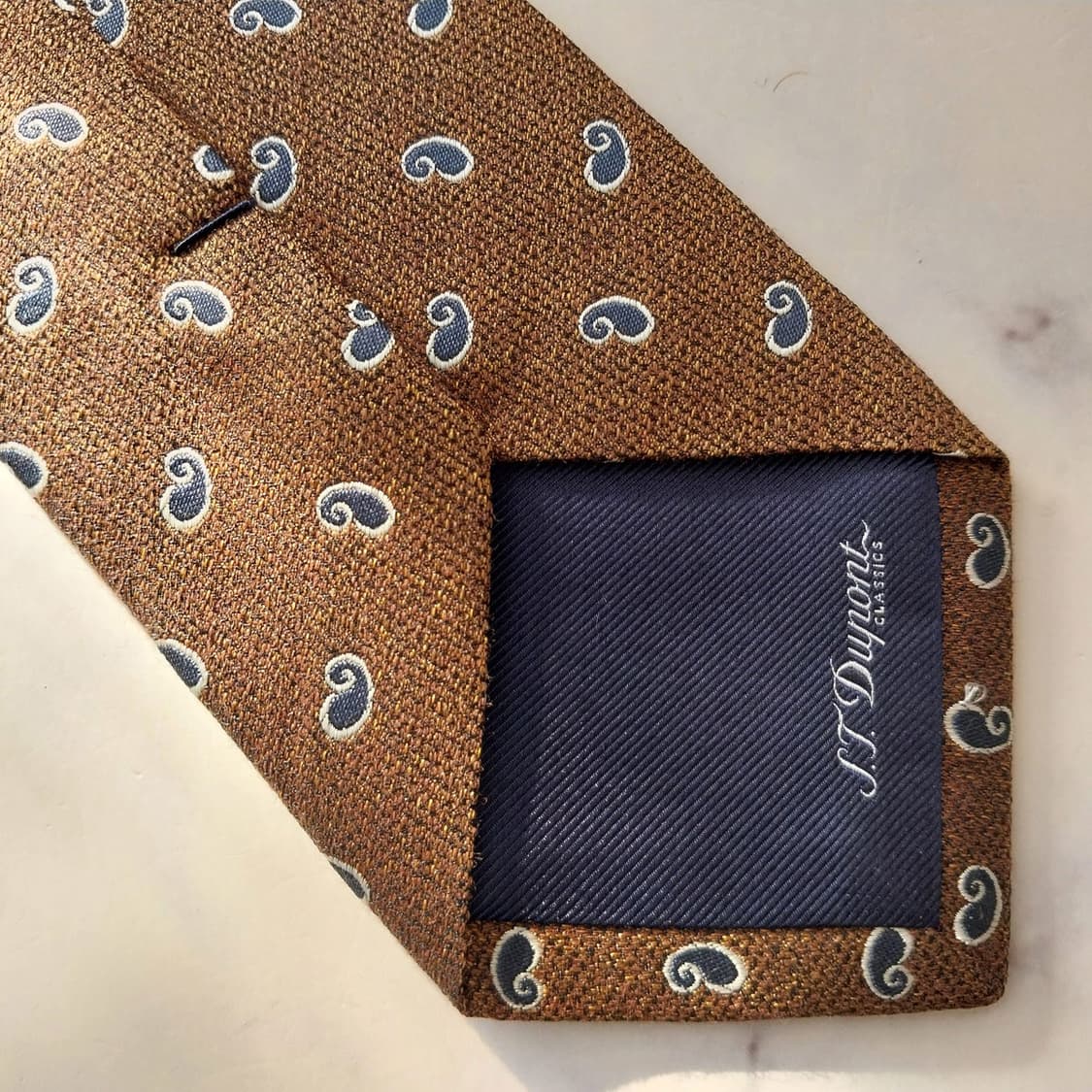 듀퐁 실크 브라운 페이즐리 패턴 슬림 넥타이 8cm A+등급 K1888
 상품이미지9