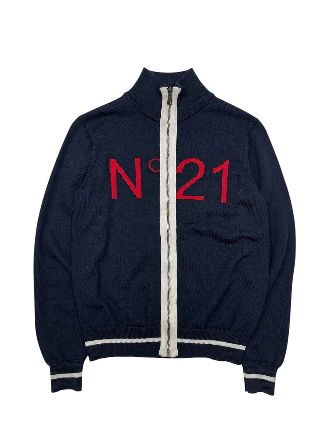 N°21 로고 니트 집업 상품이미지1