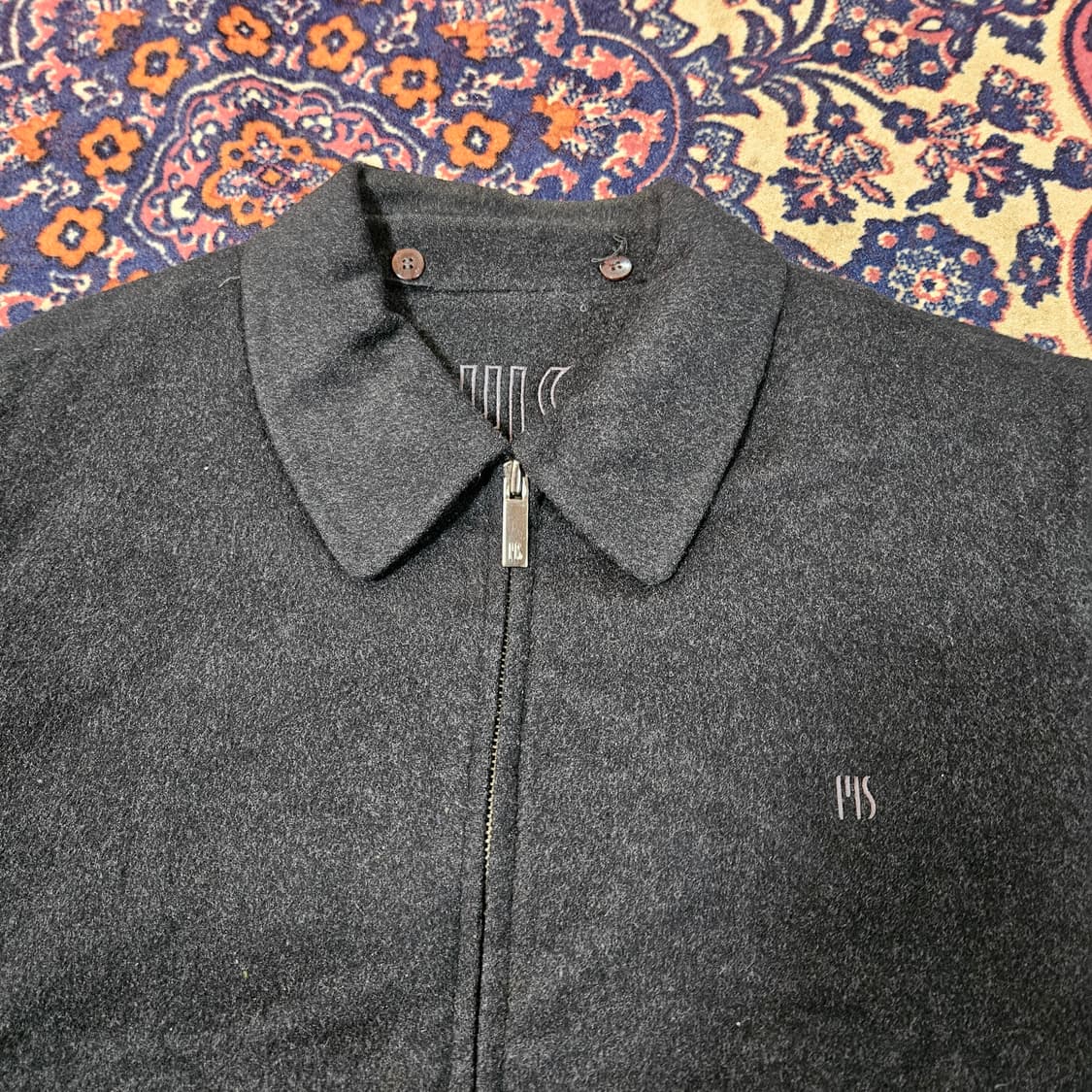 마에스트로 울(Wool) 카라넥 집업 봄버자켓 95size 상품이미지5