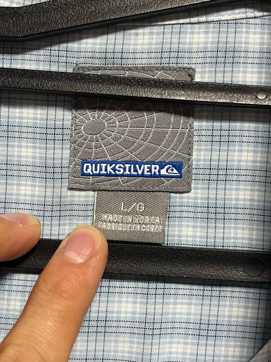 QUIKSILVER 체크 반팔 셔츠 XL 상품이미지4
