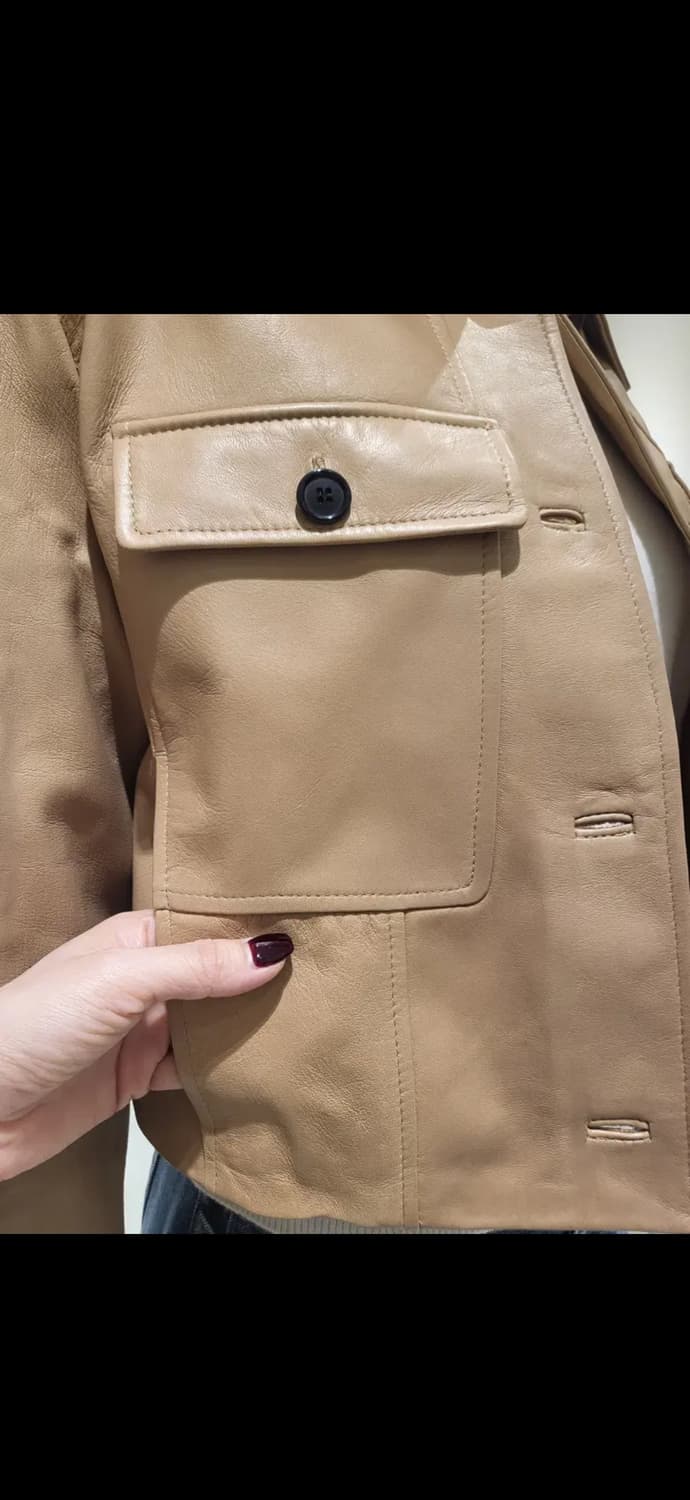 온앤온 리얼 양가죽 카라넥 크롭자켓 상품이미지4