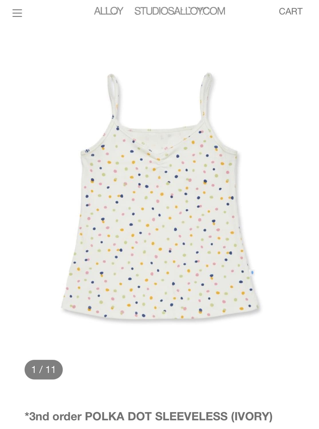 ALLOY 도트 슬리브리스 상품이미지1