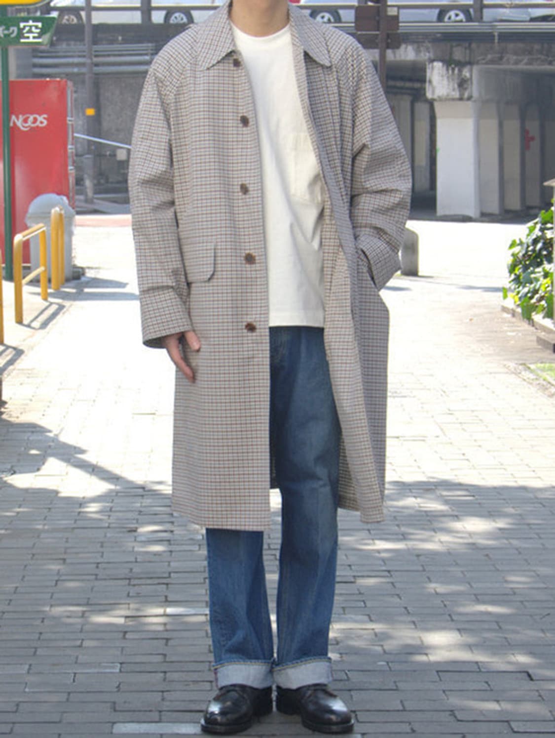 오라리 체크 코트 상품이미지2