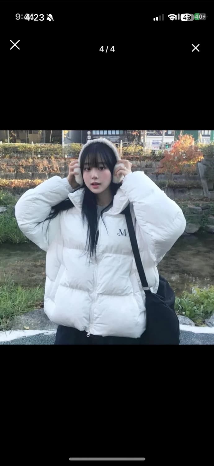 무센트 숏패딩 화이트 상품이미지1