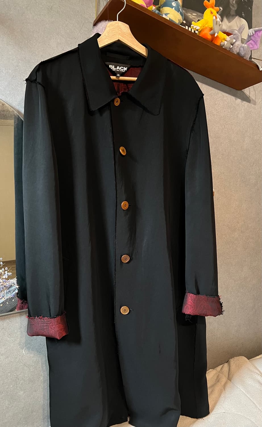 블랙 꼼데가르송 큐프라 코트 상품이미지2