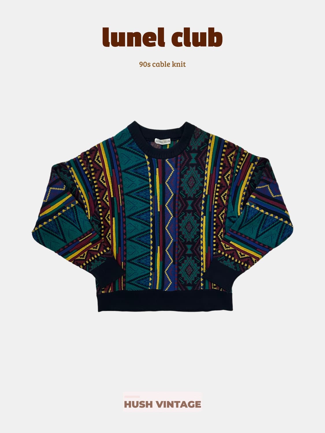 Lunel Club 90s 케이블 니트 일본빈티지 상품이미지1