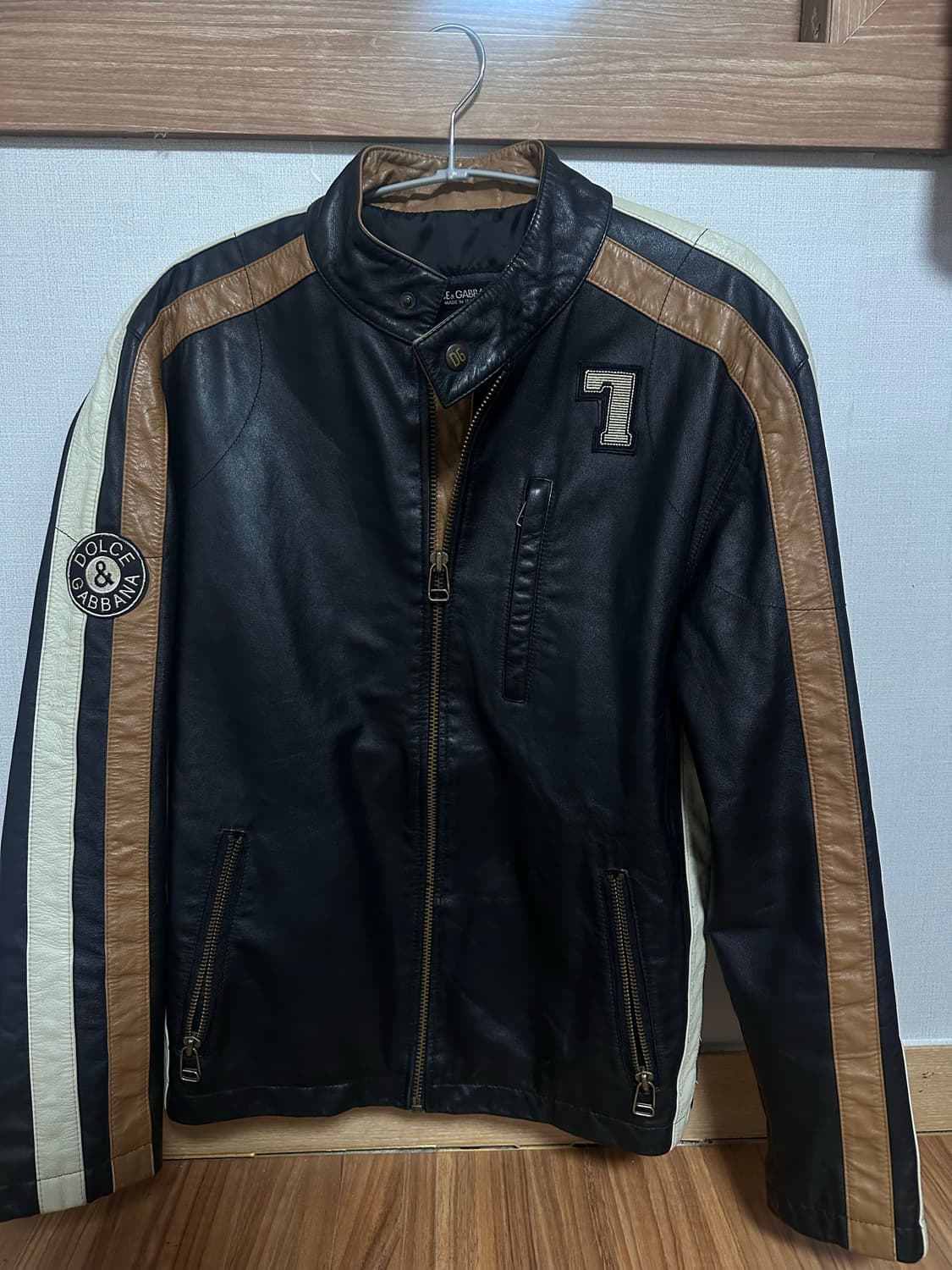 돌체앤가바나 레더 라이더 자켓 상품이미지1