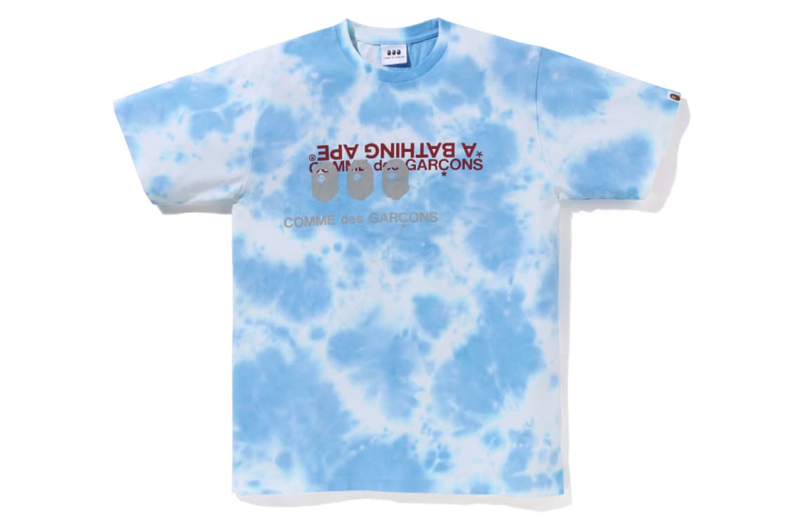 2XL] 베이프 x 꼼데가르송 오사카 타이다이 반팔 티셔츠 블루 상품이미지1