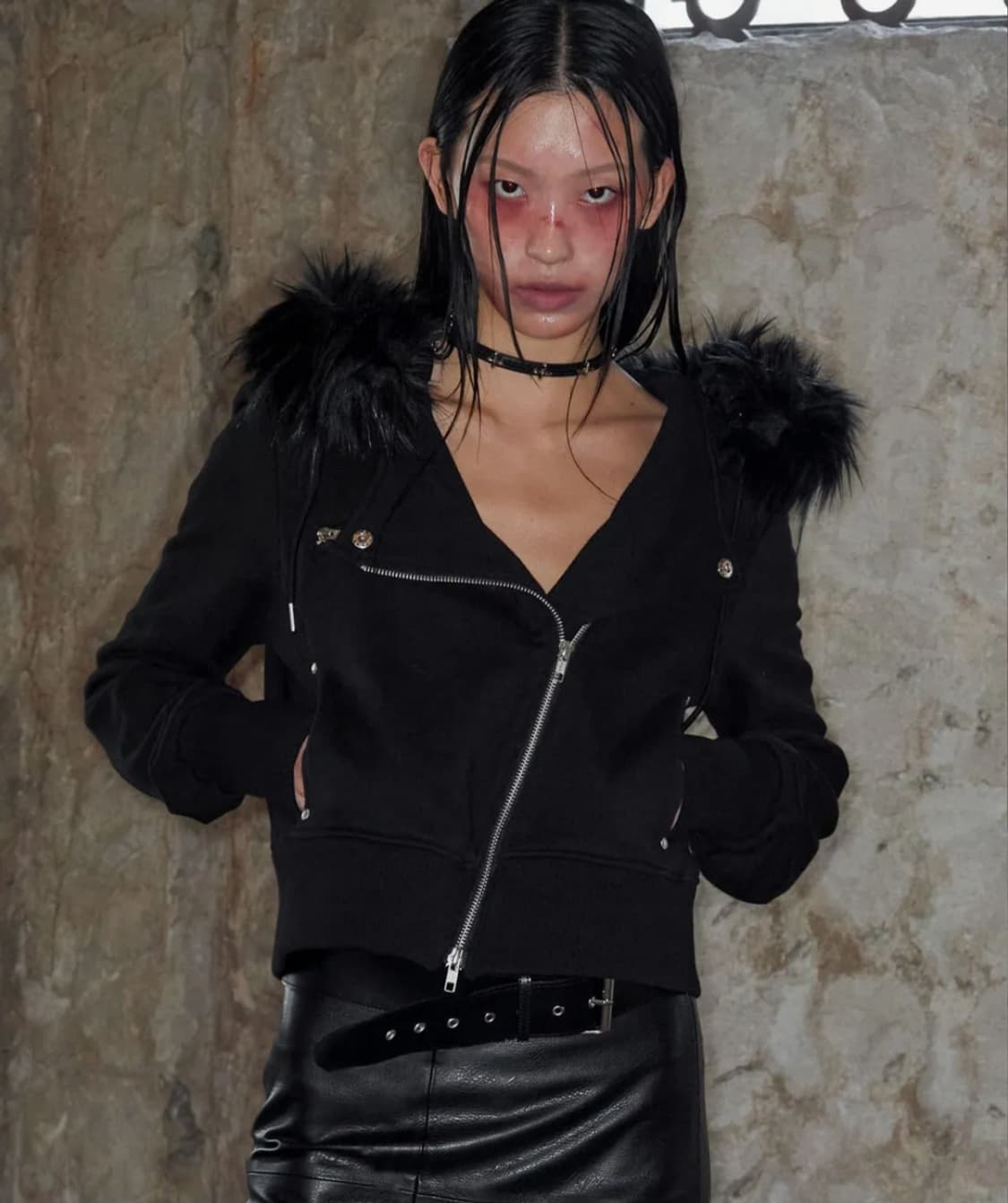 낫노잉 Rider Fur Hood Zip Up 퍼후드집업 상품이미지1