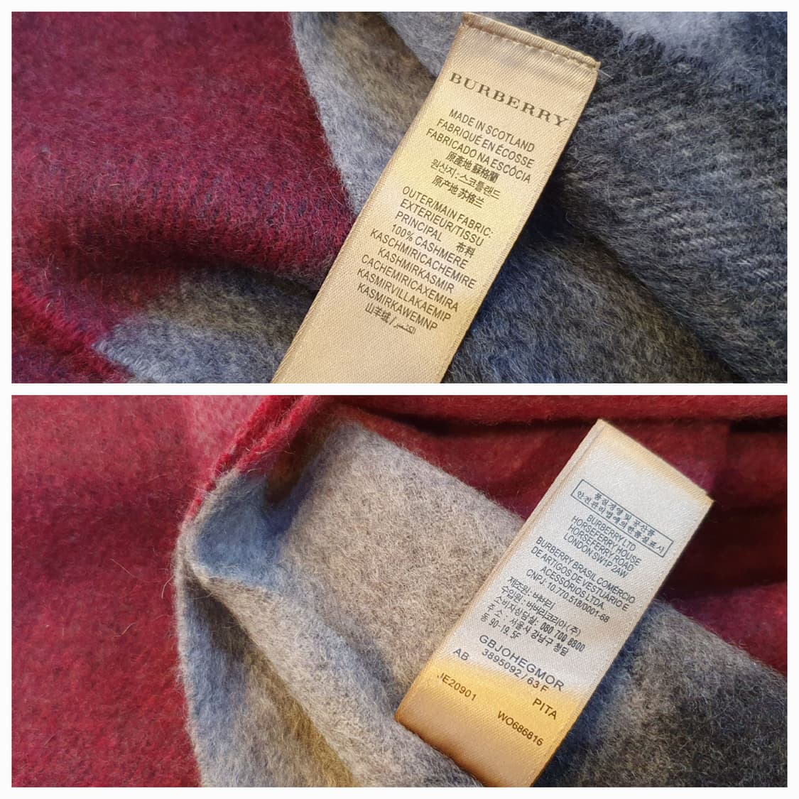 버버리 캐시미어 머플러 상품이미지5