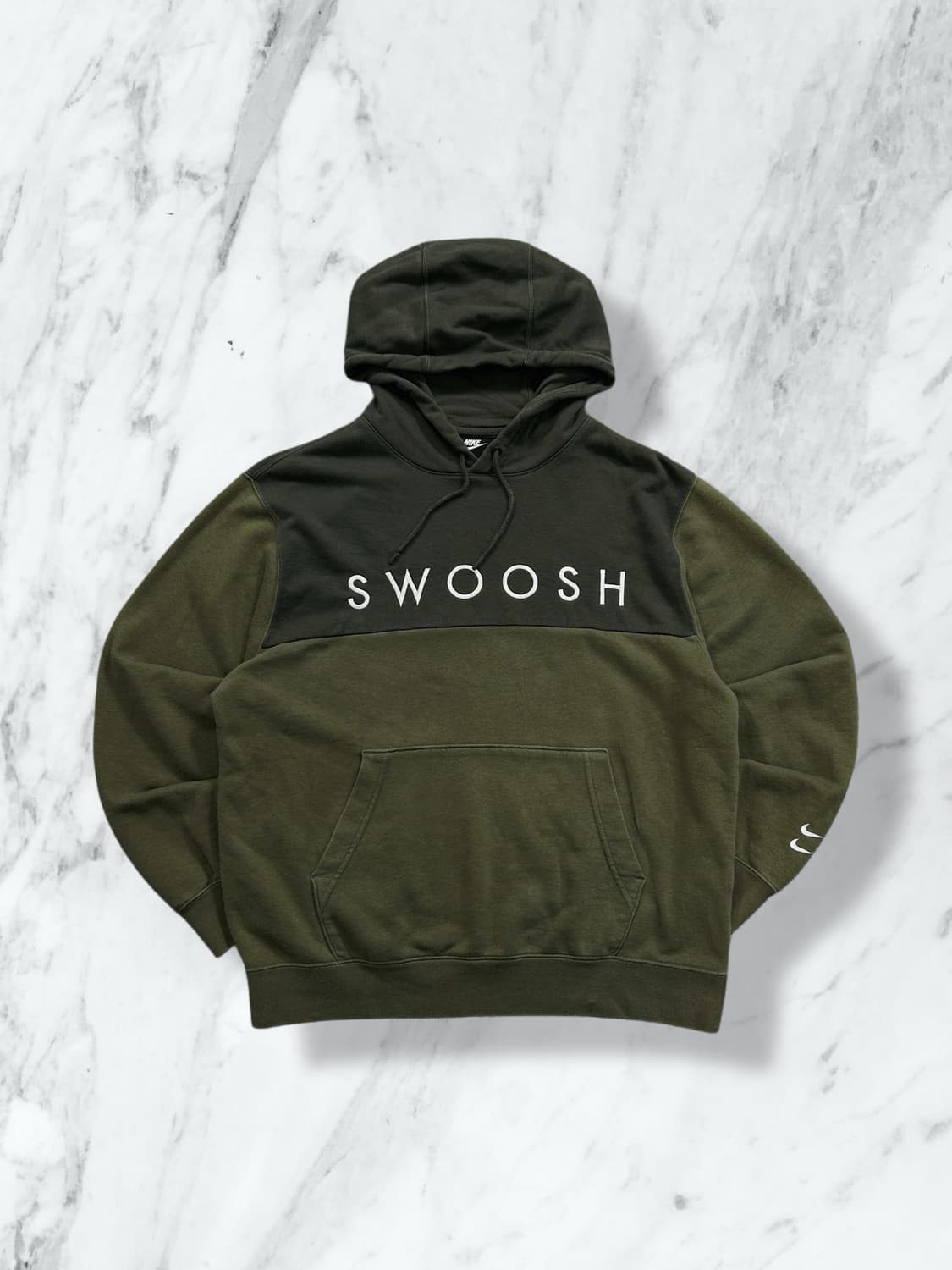 나이키 더블 스우시 카키 후드티 XL 상품이미지1