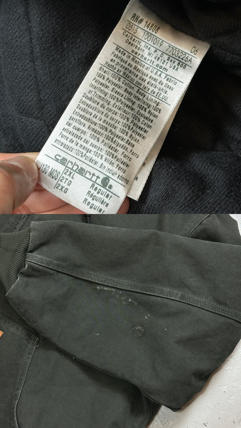 OG 칼하트 J130 액티브 자켓 칼하트 MOS 모스그린 상품이미지9