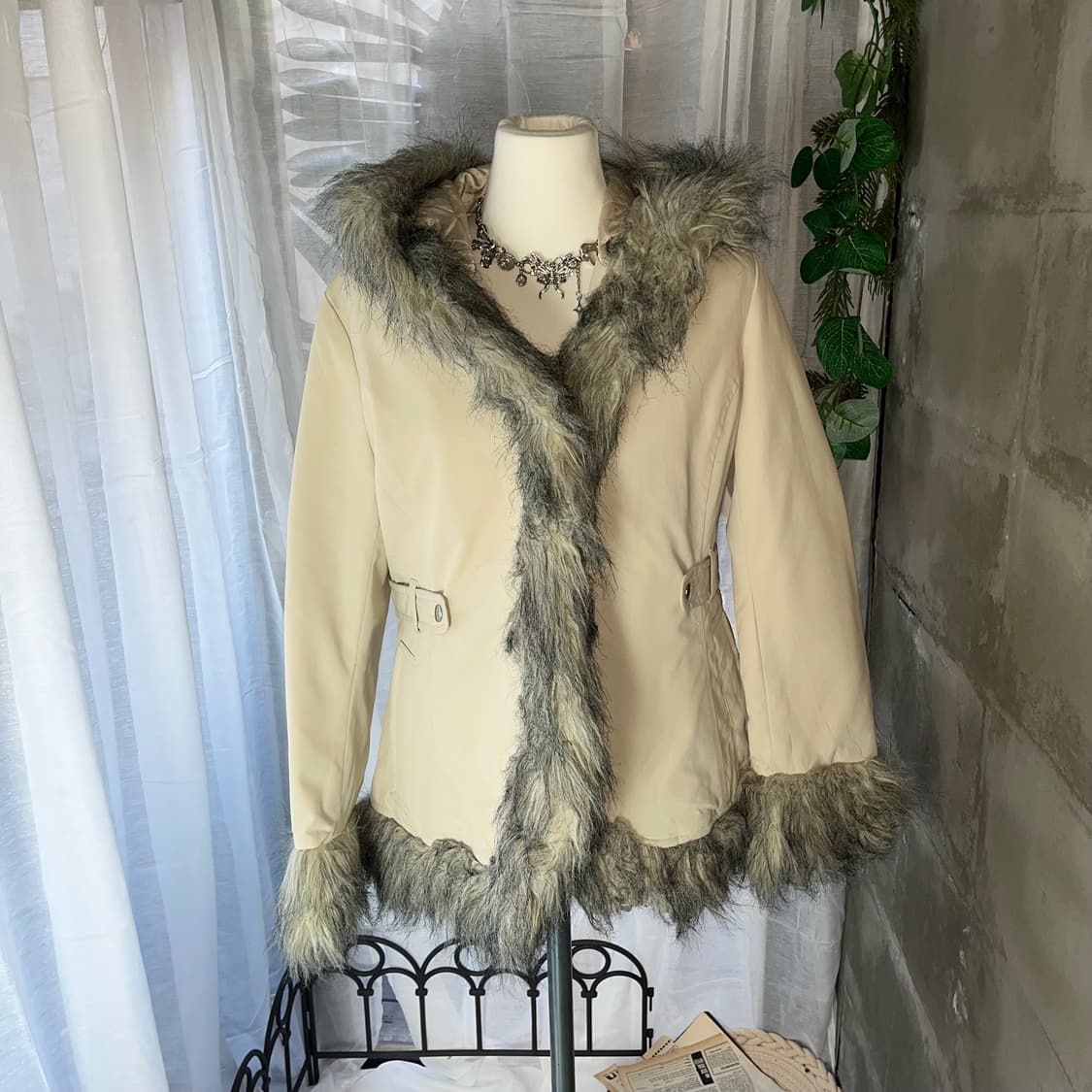 갸루 누빔 퍼 점퍼 상품이미지3