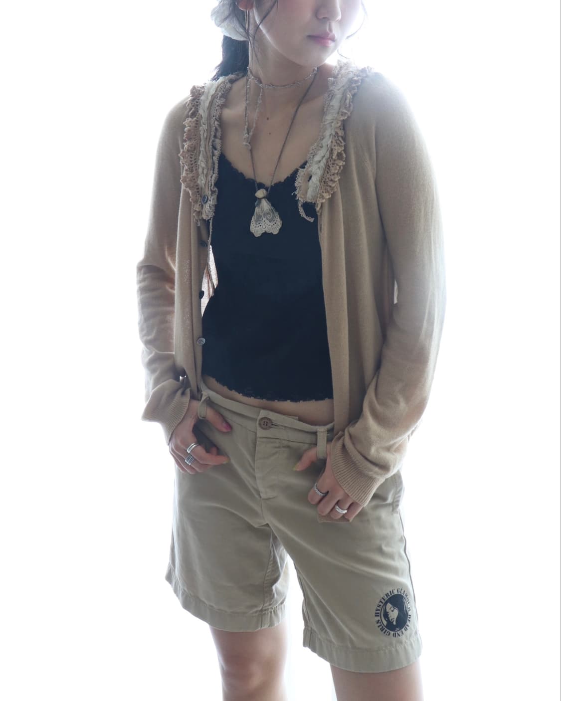 [Sunao Kuwahara] Lace Frill Cardigan 상품이미지6