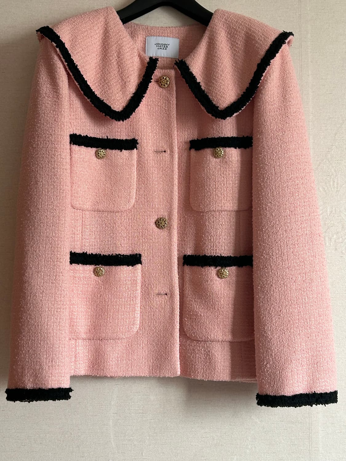 쟈니헤잇재즈 4 포켓 트위드 자켓 핑크 [신예은, 배윤경, 진기주 착용] 상품이미지7